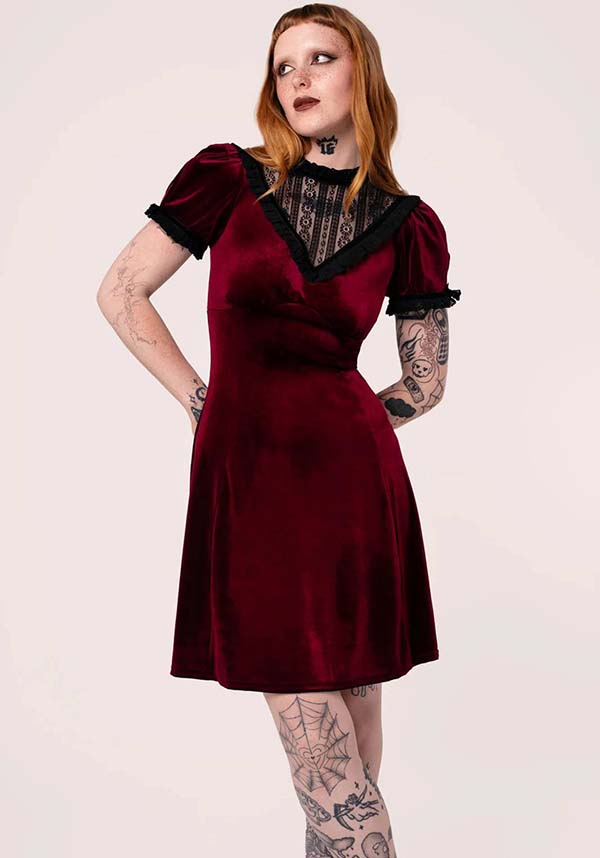 Mourning [Burgundy] | DRESS
