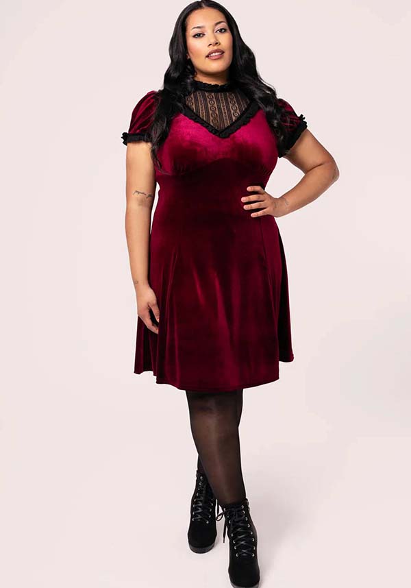 Mourning [Burgundy] | DRESS
