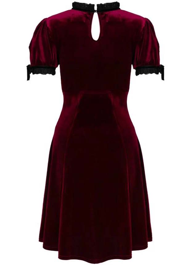 Hell Bunny Mourning [Burgundy] - View 10