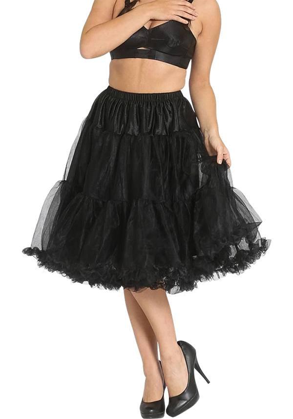 Polly [Black] | PETTICOAT - Beserk - all, all clothing, all ladies, all ladies clothing, black, christmas clothing, circle skirt, clickfrenzy15-2023, clothing, cosplay, costume, discountapp, fp, halloween, halloween costume, hell bunny, hosiery, ladies clothing, ladies skirt, midi skirt, oct20, petticoat, plus size, popsoda, R131020, renaissance, rockabilly, skirt, vintage, women, womens skirt