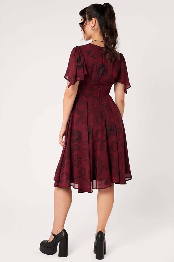 Venom [Burgundy] | MIDI DRESS