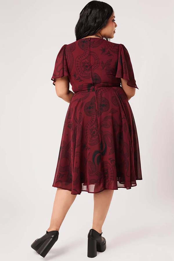 Venom [Burgundy] | MIDI DRESS