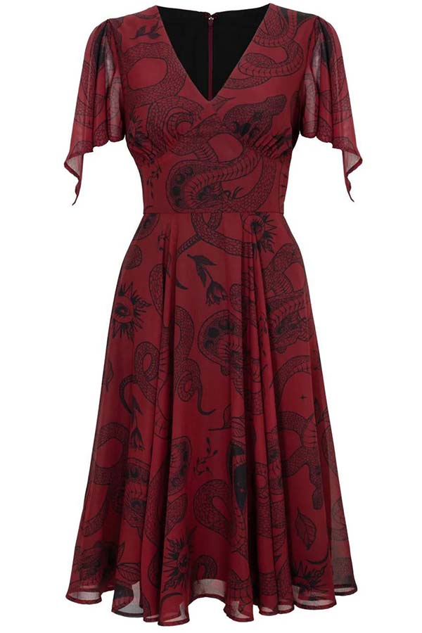 Venom [Burgundy] | MIDI DRESS