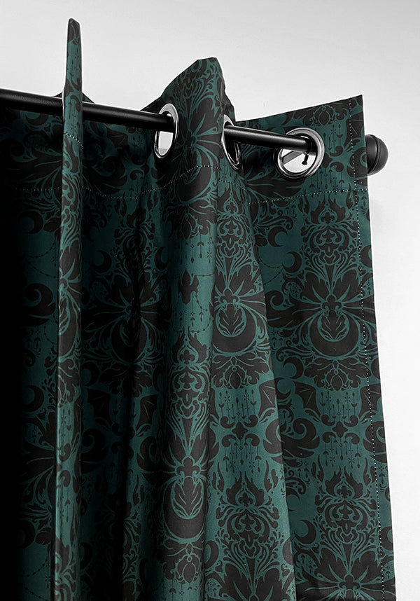 Good Mourning [Green/Black] [Eyelet] | BLACKOUT CURTAIN