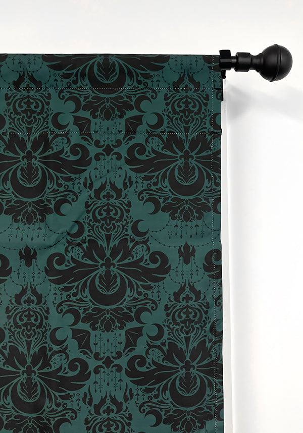 Good Mourning [Green/Black] [Rod Pocket] | BLACKOUT CURTAIN