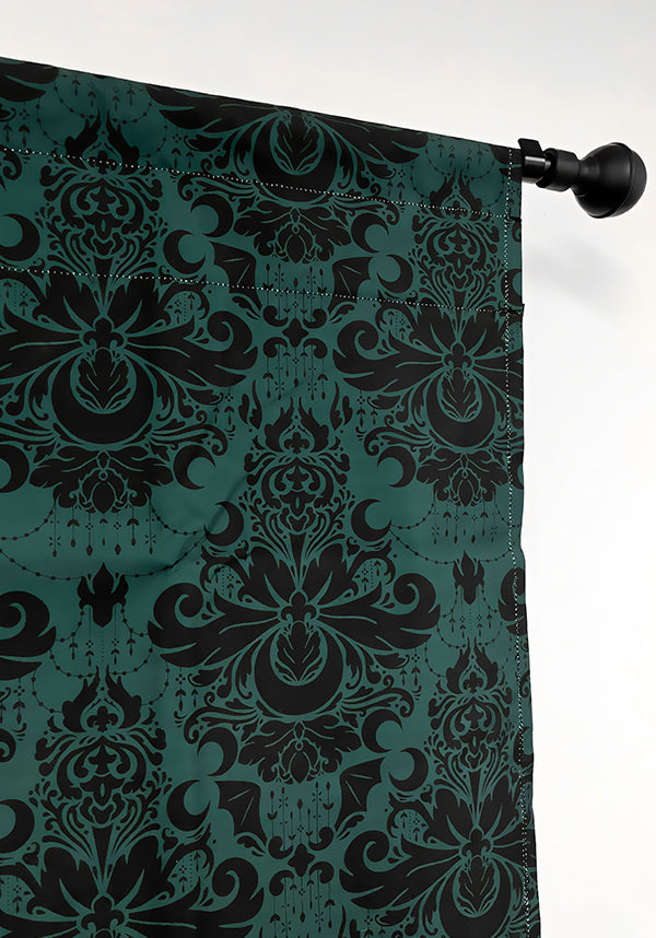 Good Mourning [Green/Black] [Rod Pocket] | BLACKOUT CURTAIN