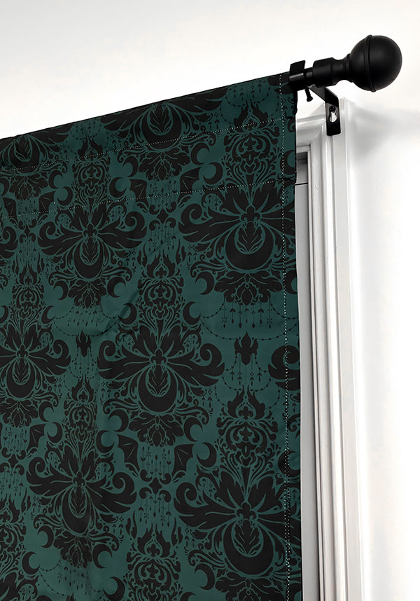 Good Mourning [Green/Black] [Rod Pocket] | BLACKOUT CURTAIN