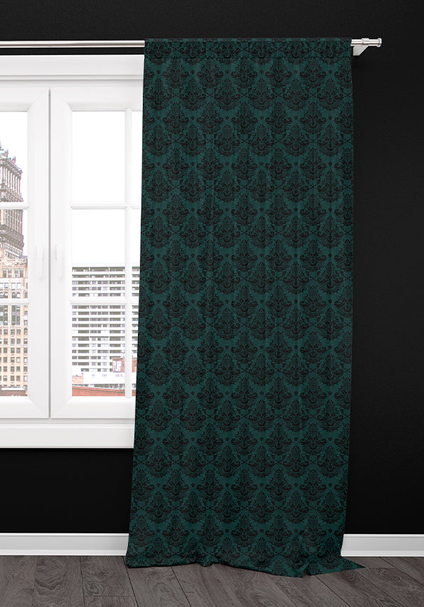 Good Mourning [Green/Black] [Rod Pocket] | BLACKOUT CURTAIN