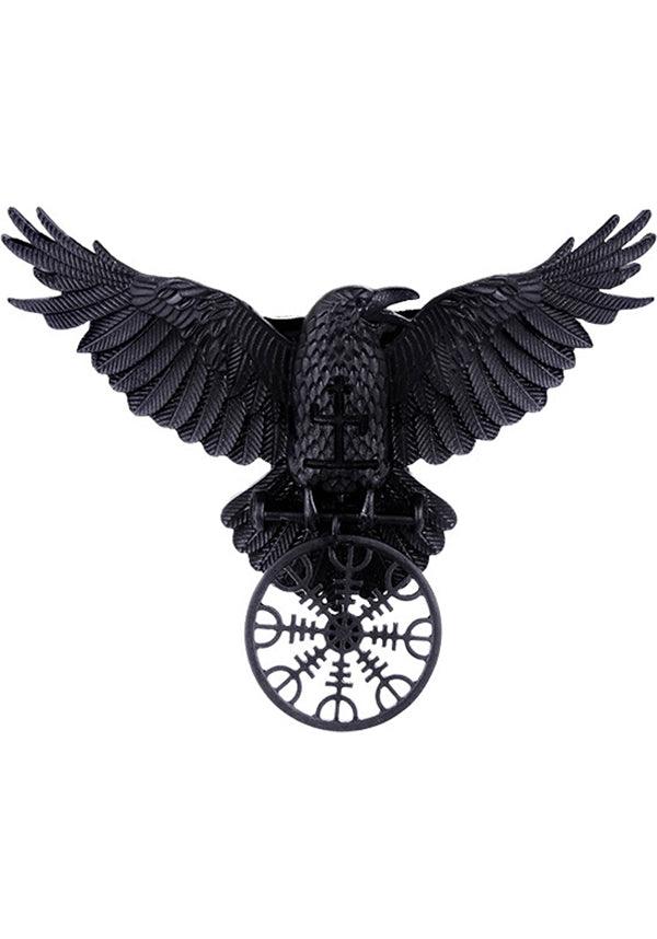 Helm of Awe Raven | HAIR CLIP - Beserk - accessories, all, bird, birds, black, clickfrenzy15-2023, clip, discountapp, fp, gothic accessories, hair, hair accessories, hair clip, hairclip, hats and hair, jewellery, ladies accessories, medieval, raven, restyle
