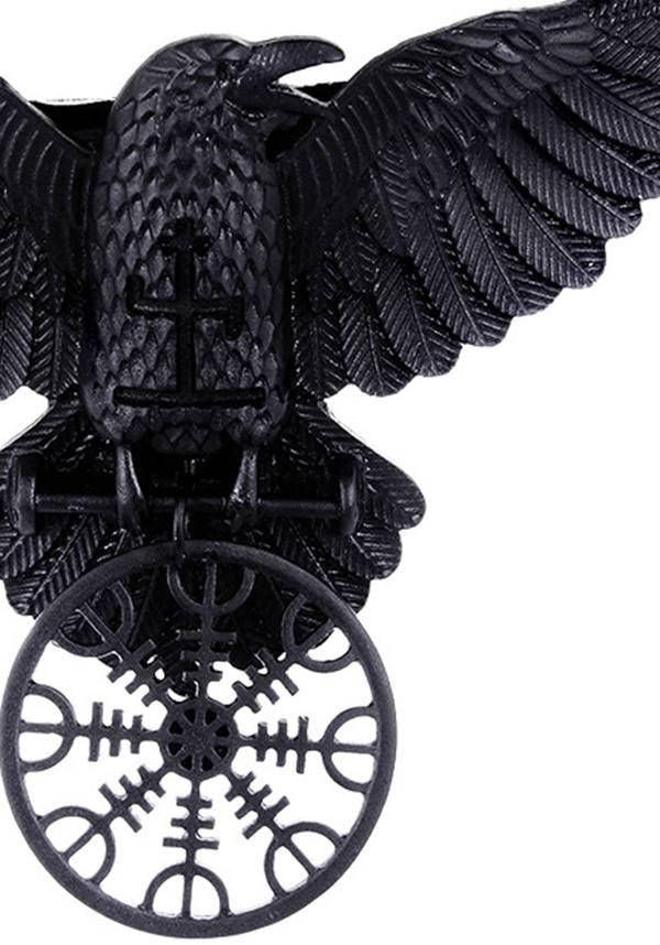 Helm of Awe Raven | PENDANT* - Beserk - accessories, all, bird, birds, black, clickfrenzy15-2023, discountapp, eofy2023, eofy2023mon26-25, gothic, jewellery, medieval, mens, mens accessories, mens valentines gifts, necklace, pendant, raven, restyle, sale, witch