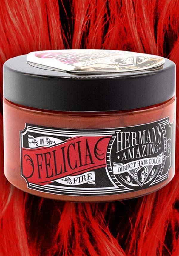 UV Felicia Fire | HAIR COLOUR - Beserk - all, clickfrenzy15-2023, colour:red, cosmetics, dec17, discountapp, dye, fp, hair, hair colour, hair dye, hair dyes, hair red, hermans colour, hermans hair colour, labeluvreactive, labelvegan, orange, rainbow, red, uv, uvreactive, uvreactive1, vegan