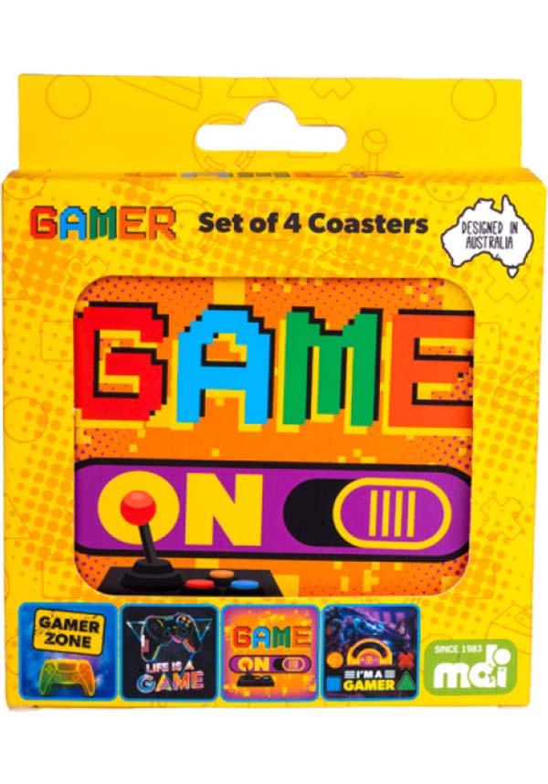 Gamer | COASTERS SET - Beserk - all, coaster, colours, cpgstinc, discountapp, fp, game, game over, gamer, gaming, geek, gift, gift idea, gift ideas, gifts, googleshopping, goth homeware, goth homewares, gothic homeware, gothic homewares, home, homeware, homewares, kids gift, kids gifts, may23, mdi, MDI1018945, mens gift, mens gifts, multi, multicolour, nerdy, pop culture homewares, R210523, rainbow, video game
