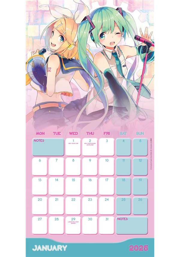 Hatsune Miku 2025 Calendar