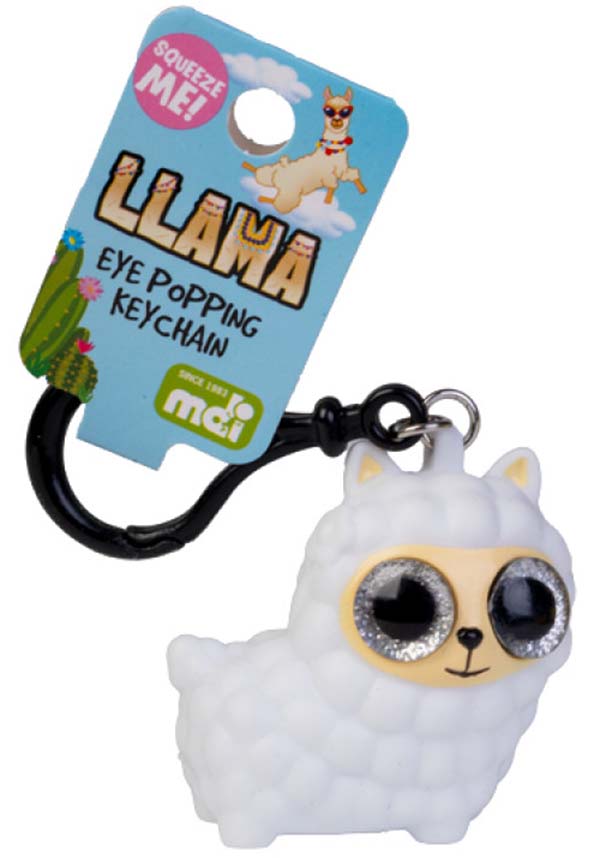 Llama Eye Popping | KEYCHAIN