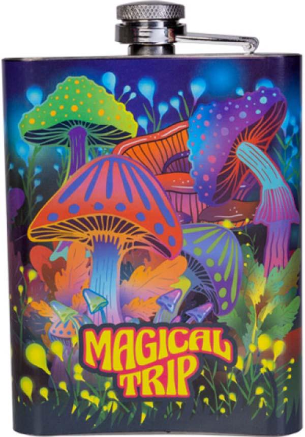 Mushroom | METAL FLASK - Beserk - alcohol, all, bar, barware, colourful, colours, cpgstinc, discountapp, flask, fp, googleshopping, goth homeware, gothic homeware, gothic homewares, halloween homeware, homewares, kitchen, may23, mdi, MDI1018945, multi, multicolour, mushroom, mushrooms, R210523, rainbow, witchy