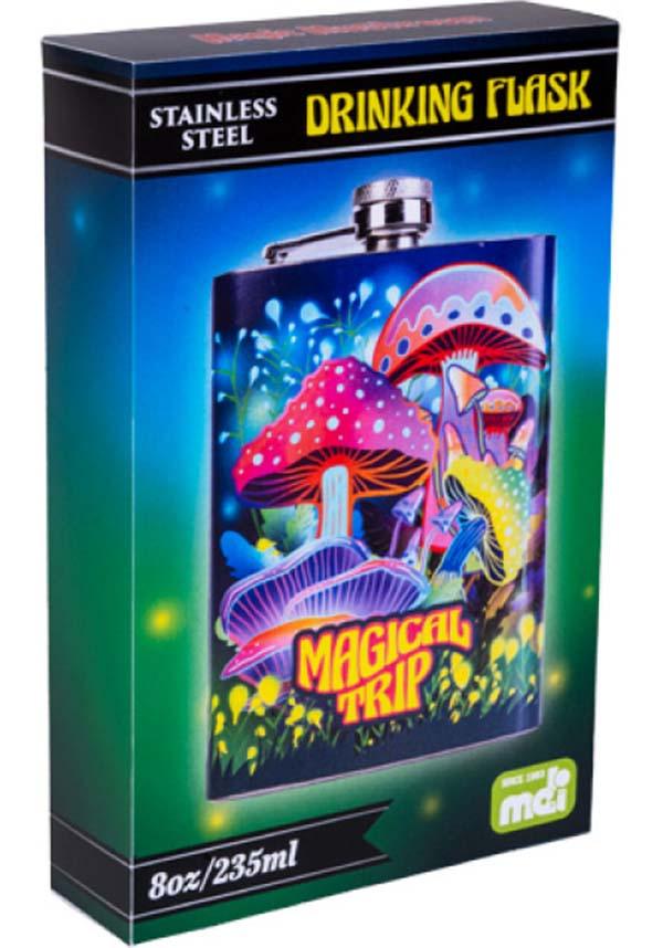 Mushroom | METAL FLASK - Beserk - alcohol, all, bar, barware, colourful, colours, cpgstinc, discountapp, flask, fp, googleshopping, goth homeware, gothic homeware, gothic homewares, halloween homeware, homewares, kitchen, may23, mdi, MDI1018945, multi, multicolour, mushroom, mushrooms, R210523, rainbow, witchy