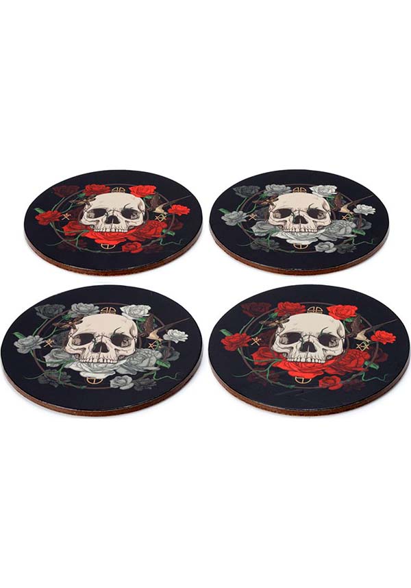 Skulls &amp; Roses | CORK COASTERS