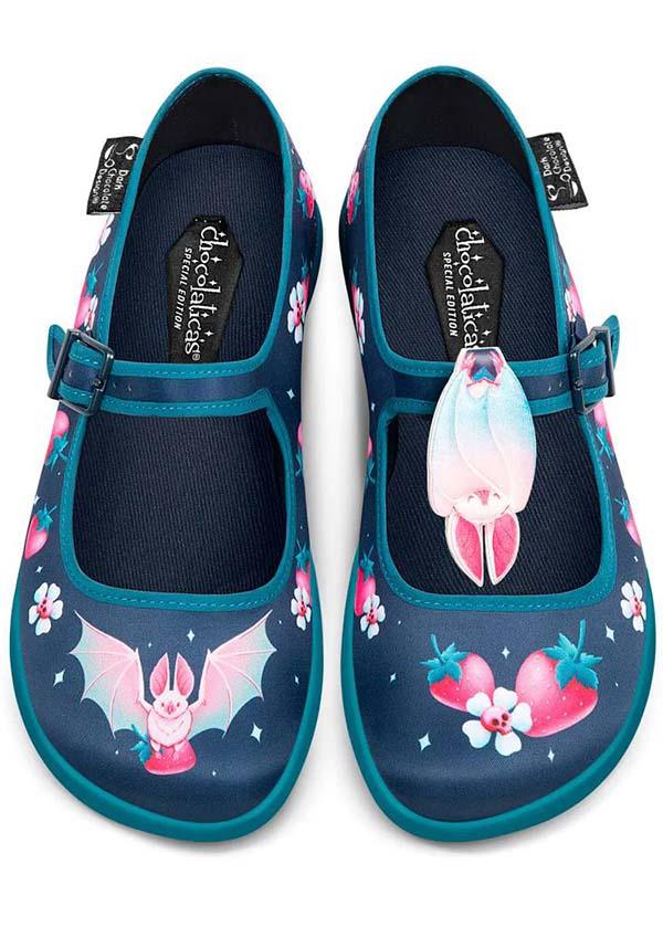 Albine Bat | FLATS - Beserk - all, all ladies, bat, bats, blue, cpgstinc, cute, cute animals, discountapp, flats [in stock], flower, flowers, fp, googleshopping, goth, gothic, gothic gifts, HC72243, hot chocolate, in stock, instock, kawaii, labelinstock, labelvegan, ladies, ladies shoes, mary jane, mary janes, may23, pastel, pastel goth, poppincandy, poppingcandy, R070523, shoe, shoes, skull, skulls, star, stars, strawberries, strawberry, teal, vegan, women, womens