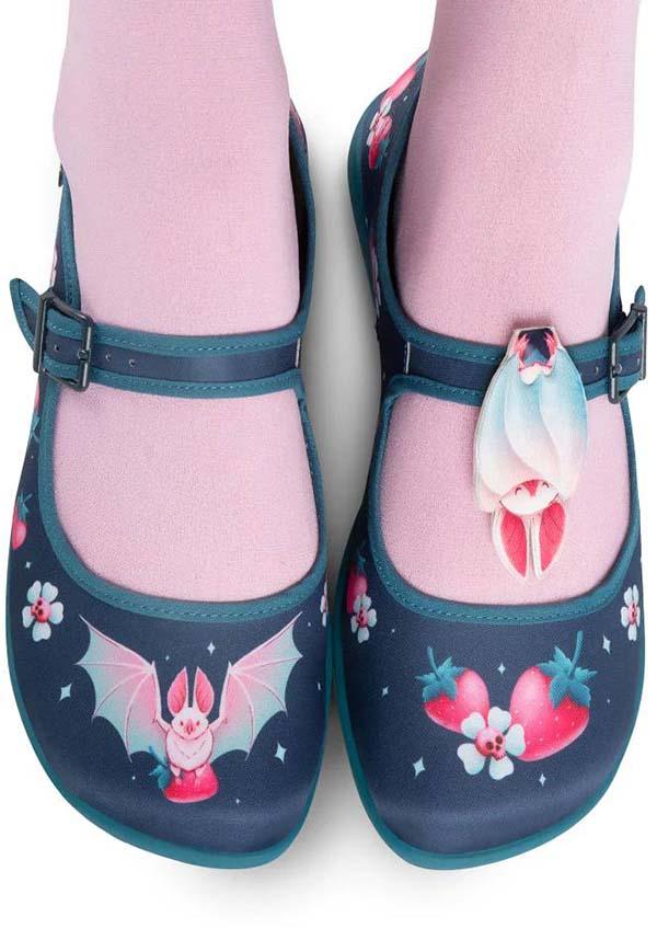 Albine Bat | FLATS - Beserk - all, all ladies, bat, bats, blue, cpgstinc, cute, cute animals, discountapp, flats [in stock], flower, flowers, fp, googleshopping, goth, gothic, gothic gifts, HC72243, hot chocolate, in stock, instock, kawaii, labelinstock, labelvegan, ladies, ladies shoes, mary jane, mary janes, may23, pastel, pastel goth, poppincandy, poppingcandy, R070523, shoe, shoes, skull, skulls, star, stars, strawberries, strawberry, teal, vegan, women, womens