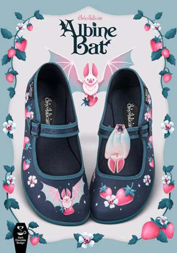 Albine Bat | FLATS - Beserk - all, all ladies, bat, bats, blue, cpgstinc, cute, cute animals, discountapp, flats [in stock], flower, flowers, fp, googleshopping, goth, gothic, gothic gifts, HC72243, hot chocolate, in stock, instock, kawaii, labelinstock, labelvegan, ladies, ladies shoes, mary jane, mary janes, may23, pastel, pastel goth, poppincandy, poppingcandy, R070523, shoe, shoes, skull, skulls, star, stars, strawberries, strawberry, teal, vegan, women, womens