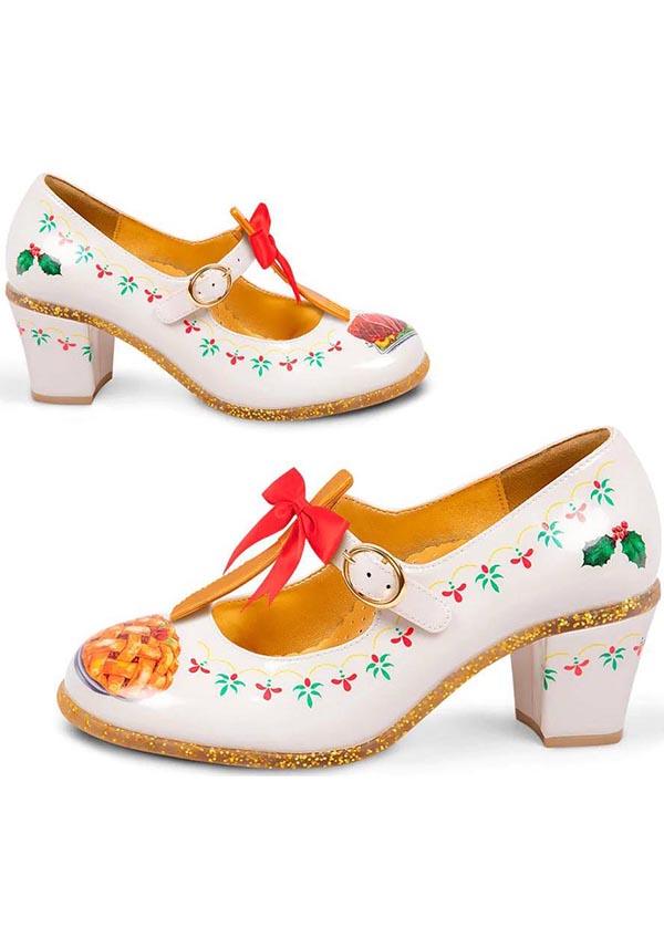 Christmas Feast | MID HEELS* - Beserk - all, christmas, christmas clothing, clickfrenzy15-2023, cpgstinc, discountapp, glossy, googleshopping, HC66546, heel, heels, heels [in stock], hot chocolate, in stock, instock, labelinstock, labelvegan, mysterypack2023, nov22, patent, poppincandy, poppingcandy, R171122, ribbon, sale, shoe, shoes, vegan, white