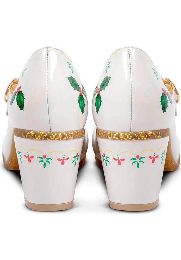 Christmas Feast | MID HEELS* - Beserk - all, christmas, christmas clothing, clickfrenzy15-2023, cpgstinc, discountapp, glossy, googleshopping, HC66546, heel, heels, heels [in stock], hot chocolate, in stock, instock, labelinstock, labelvegan, mysterypack2023, nov22, patent, poppincandy, poppingcandy, R171122, ribbon, sale, shoe, shoes, vegan, white
