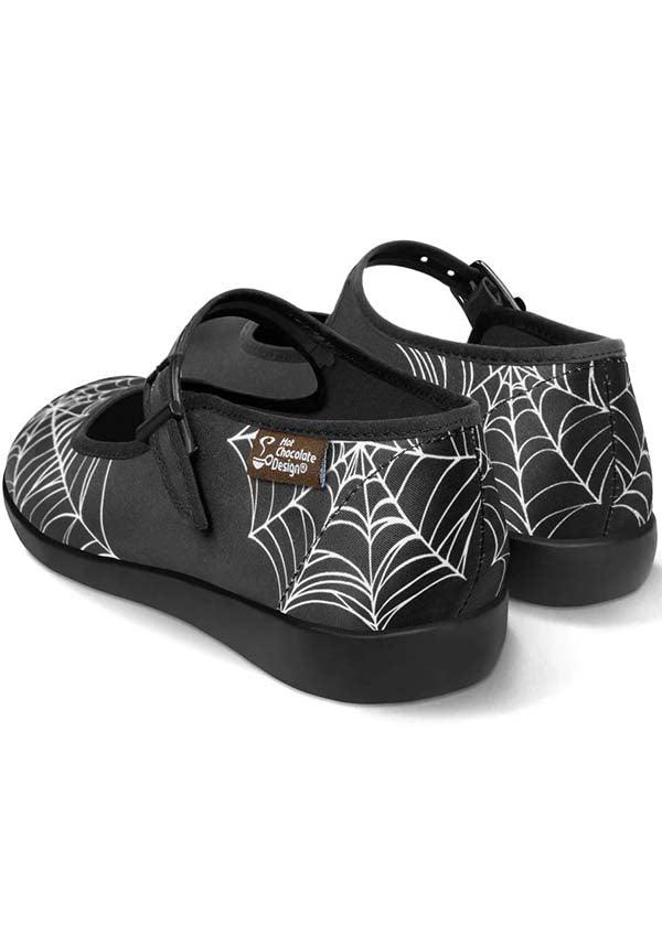 Spider | FLATS* - Beserk - all, black, chocolatica, chocolaticas, clickfrenzy15-2023, cpgstinc, discountapp, eofy2023, eofy2023thur22-20, flats, flats [in stock], goth, gothic, halloween, halloween shoes, hot chocolate, in stock, instock, labelinstock, labelvegan, lolita, mar21, mary jane, mary janes, poppingcandy, sale, shoes, spider, spider web, spiderweb, spooky, spyder, vegan
