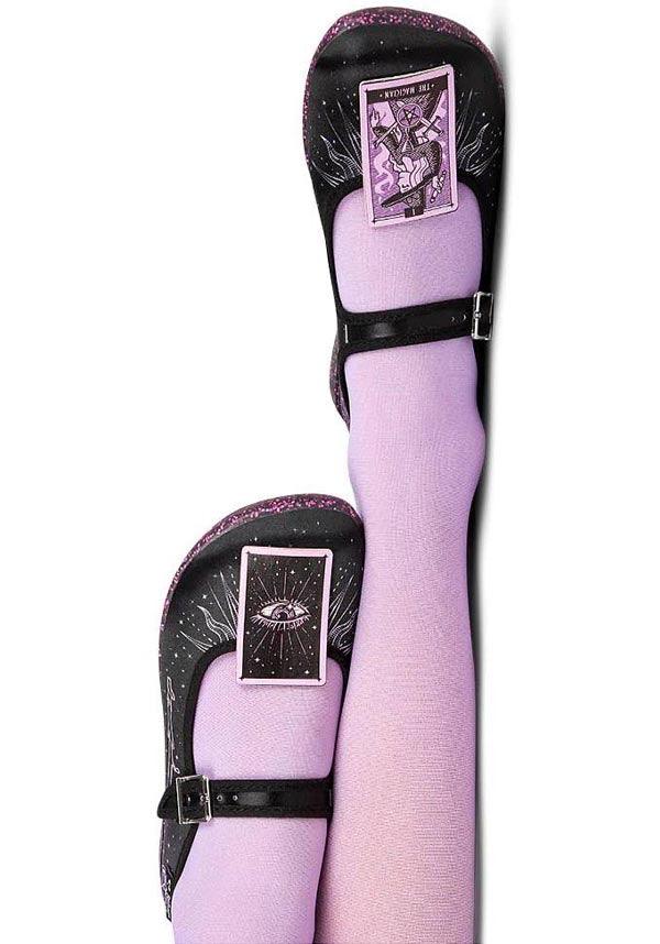 Tarot | FLATS - Beserk - all, black, clickfrenzy15-2023, cpgstinc, cup, discountapp, flats, flats [in stock], fp, glitter, googleshopping, HC66546, in stock, instock, labelinstock, labelvegan, mary jane, mary janes, nov22, pentacle, poppincandy, purple, R171122, shoe, shoes, star, stars, sun, sword, tarot, tarot card, vegan, witches hat, witchy