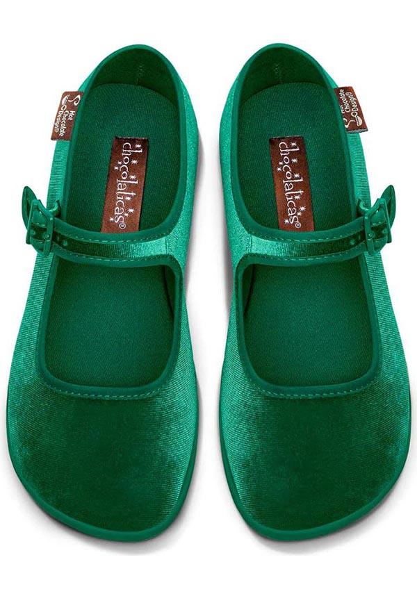 Velvet [Absinthe] | FLATS - Beserk - all, clickfrenzy15-2023, cpgstinc, discountapp, flats, flats [in stock], fp, googleshopping, green, HC64523, hot chocolate, in stock, instock, labelinstock, labelvegan, mary jane, mary janes, nov22, poppincandy, poppingcandy, R231122, shoe, shoes, vegan, velvet, velvet shoe