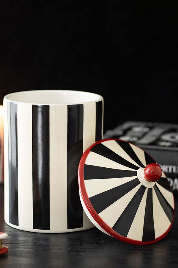 Black Striped Circus Tent | STORAGE JAR