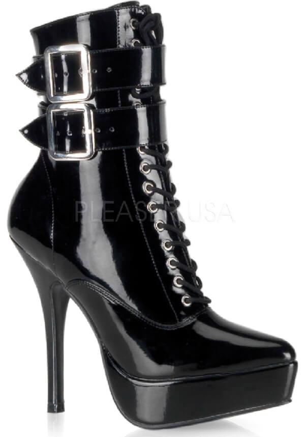 INDULGE-1026 [Patent Black] | BOOTS [PREORDER] - Beserk - all, black, boots, boots [preorder], clickfrenzy15-2023, devious, devious shoes, discountapp, fetish, fp, heels, heels [preorder], labelpreorder, pleaserslow, ppo, preorder, shoes