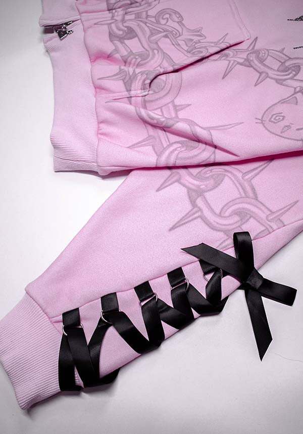 Death Kiss [Baby Pink] | CHAIN HOODIE