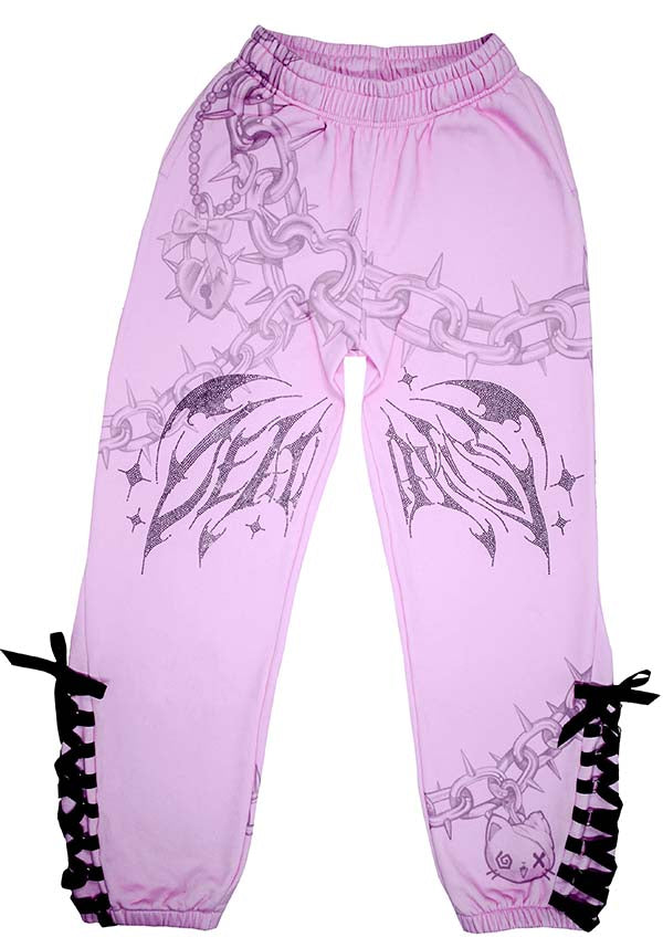 Death Kiss [Baby Pink] | CHAIN JOGGERS