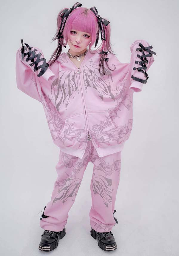 Death Kiss [Baby Pink] | CHAIN JOGGERS