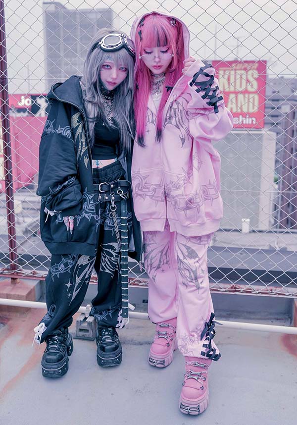 Death Kiss [Baby Pink] | CHAIN JOGGERS