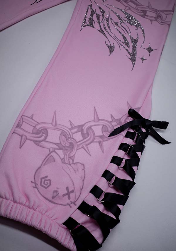 Death Kiss [Baby Pink] | CHAIN JOGGERS