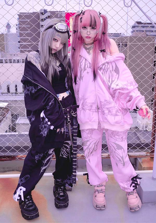 Death Kiss [Baby Pink] | CHAIN JOGGERS