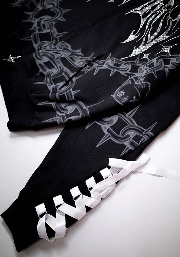Death Kiss [Black] | CHAIN HOODIE