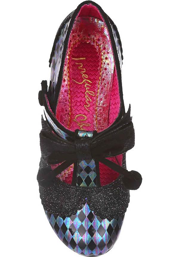 Charming Chum [Black] | HEELS - Beserk - all, apr22, black, clickfrenzy15-2023, discountapp, fp, heels [in stock], in stock, instock, irregular choice, labelinstock, ladies shoes, multicolour, pin up, pinup, R030422, shoe, shoes