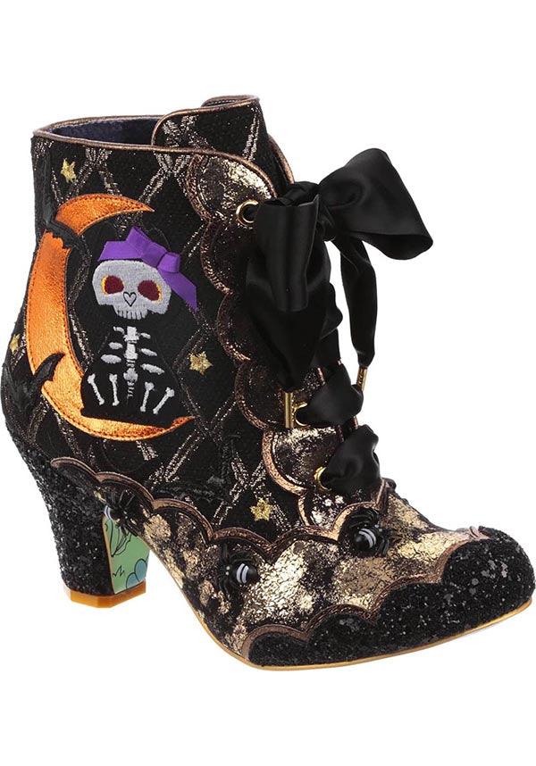 Kitty In The Moon | ANKLE BOOTS - Beserk - all, ankle boots, boots, boots [in stock], cat, cats, clickfrenzy15-2023, discountapp, fp, googleshopping, goth, gothic, halloween, halloween costume, halloween shoes, happy halloween, heels, heels [in stock], in stock, instock, IRHKPI80064, labelinstock, labelvegan, oct22, quirky, r161022, shoes, skeleton, unique, vegan