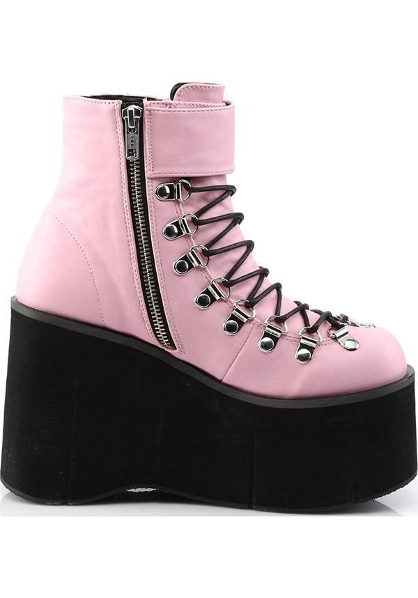 KERA-21 [Pink] | PLATFORMS [PREORDER] - Beserk - all, ankle boots, boot, boots, boots [preorder], clickfrenzy15-2023, demonia, demonia shoes, discountapp, fp, harajuku, kawaii, labelpreorder, labelvegan, pastel, pastel goth, pastel pink, pink, platform, platforms, platforms [preorder], pleaserimageupdated, ppo, preorder, shoes, vegan