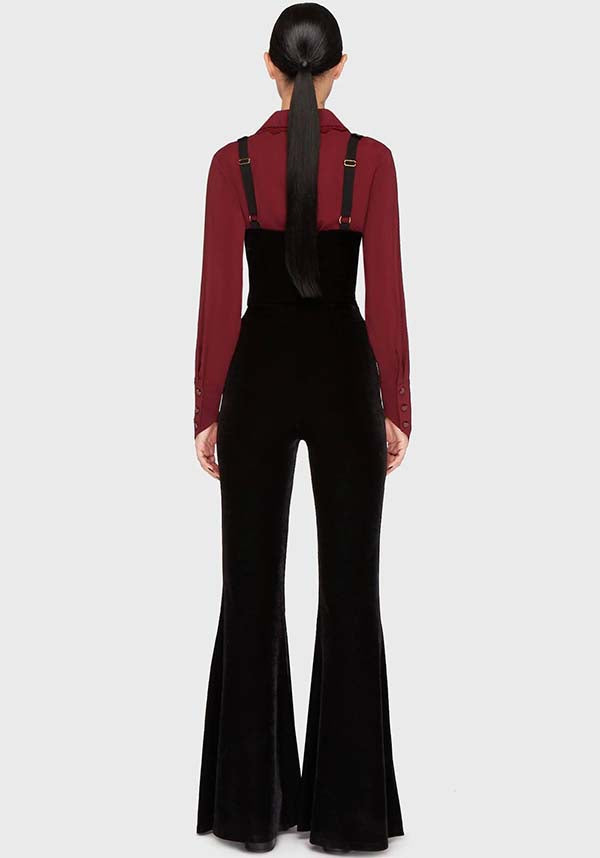 KILLSTAR A Devil's Rose [Black] | FLARES - PANTS - Detail 3
