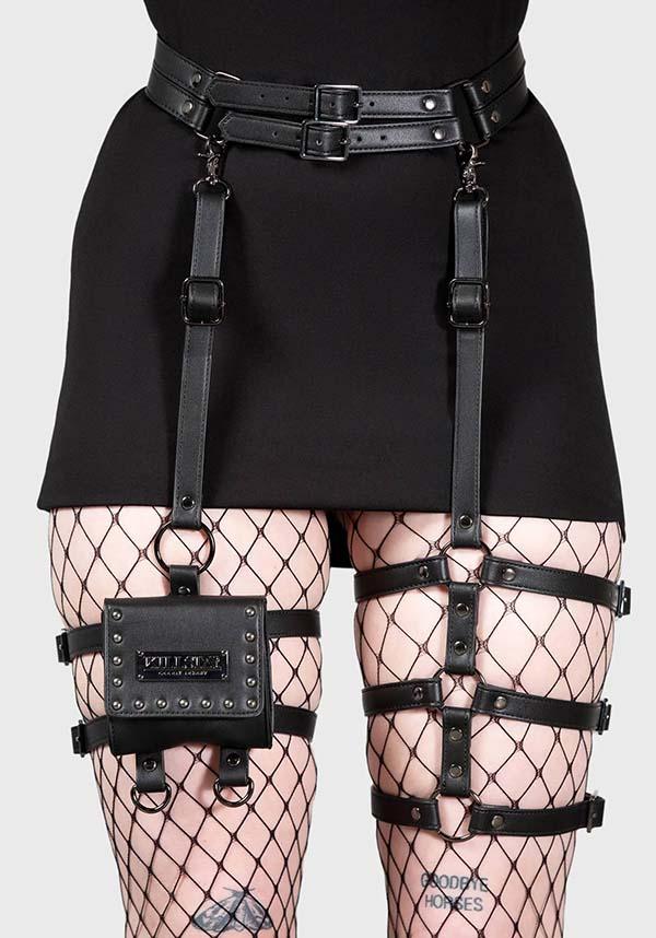 Carrion | HARNESS - Beserk - accessories, adjustable, adjustable strap, all, all ladies, belts and buckles, black, buckle, buckles, discountapp, fp, garters and harnesses, googleshopping, goth, gothic, gothic accessories, halloween accessories, harness, jun23, kill star, killstar, KS1116221, labelnew, labelvegan, ladies, ladies accessories, leg harness, plus, plus size, pocket, punk, R040623, techwear, vegan, women, womens