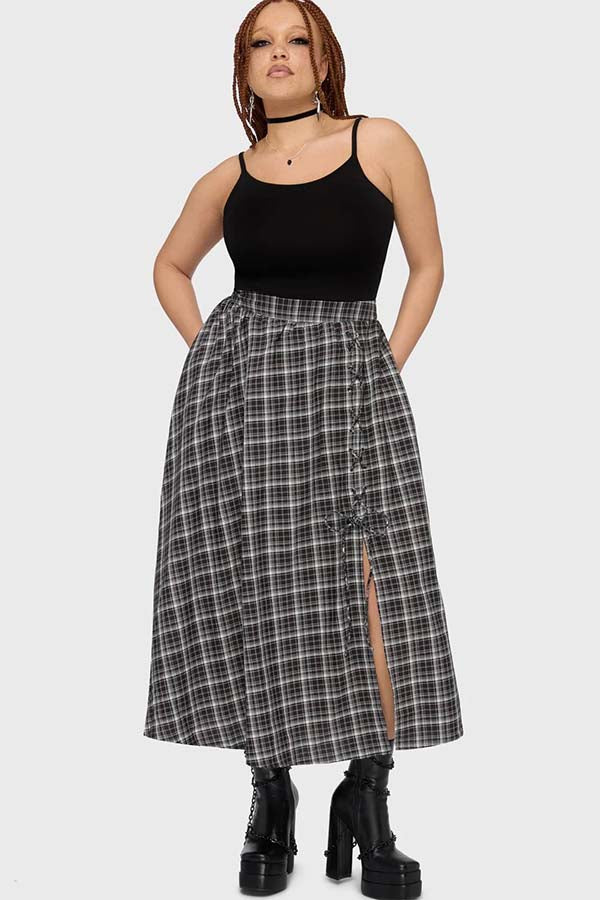 Chapel Blessing [Plaid] | MIDI SKIRT