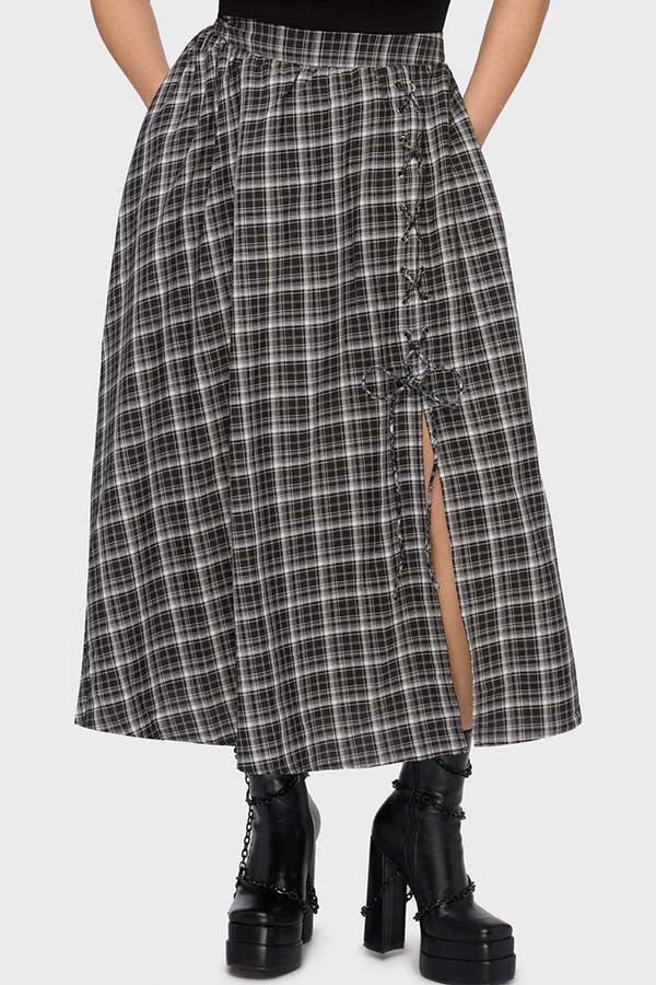 Chapel Blessing [Plaid] | MIDI SKIRT