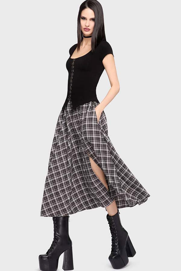 Chapel Blessing [Plaid] | MIDI SKIRT