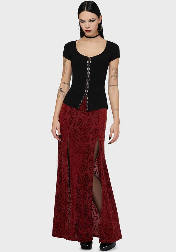 Crimson Bloodlust | MAXI SKIRT