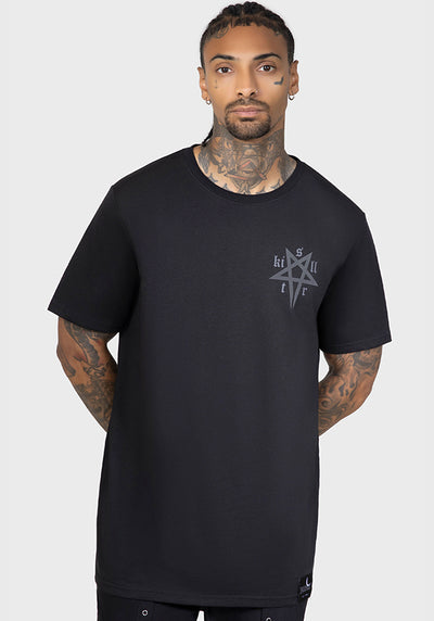 Killstar X Elvira Lights Camera Scream T Shirt Zwart
