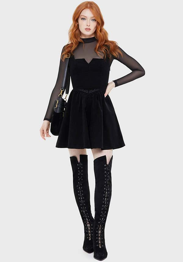 Killstar - Elderroot Black - Dress - Black - XL - 100% Cotton,Corduroy Killstar - Elderroot Black - Dress - Black - XL - 100% Cotton,Corduroy