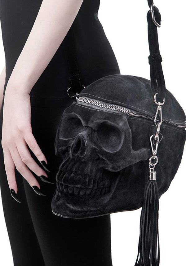 Grave Digger [Black Velvet] | SKULL HANDBAG